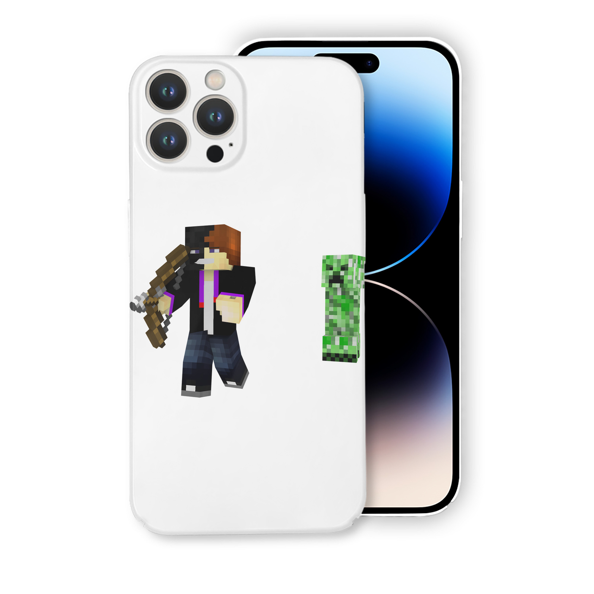 （画像用） マインクラフト ブロックの世界 Minecraft MC Block world 【iPhone 14シリーズ対応】ハードケース
